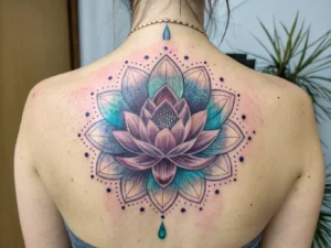 Flower back tatto for women