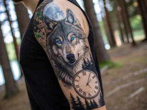 wolf tattoo on art